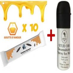 Pack 10 sachets de Gouttes d'amour + Stud 100 Spray retardant